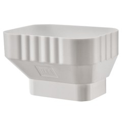 Gutter Downspout Adapter 3×4 to 2×3, White 2-Pack for Easy Installation