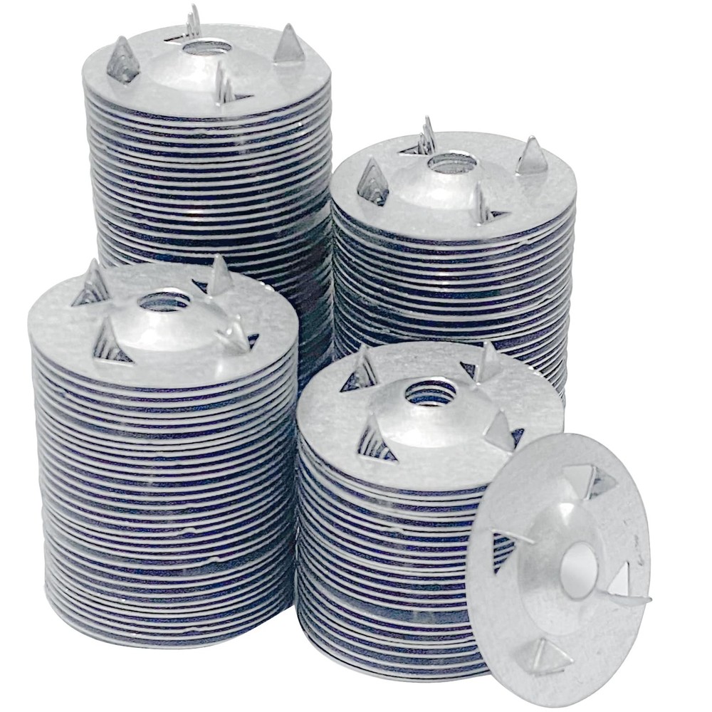XJKJ 150 Pcs Foam Board Fasteners Washers, Washers for 1.145 inches, Silver