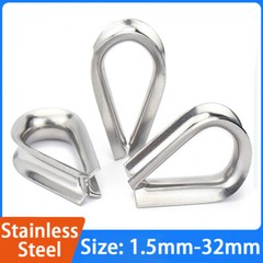 Stainless Steel Thimble Thimbles Wire Cable Rope Cable Clips Clamps 1.5mm-32mm