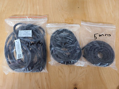 3 LOT Pack Rubber Solid Foam Sealing Strip Round Bar O-Ring Seal Gasket 7 & 5mm