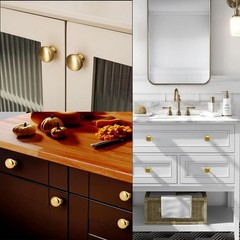 OctinPris Gold Drawer Knobs Polished Chrome Cabinet Hardware 4pack,