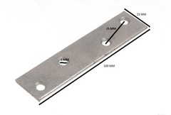 Flat Mending Repair Plate 100mm X 22mm X 2mm 5mm Dia. Hole BZP Pack Of 8