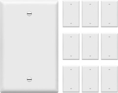 ENERLITES Wall Plate, Midway Blank Outlet Covers, 1-Gang 4 (10 PACK)