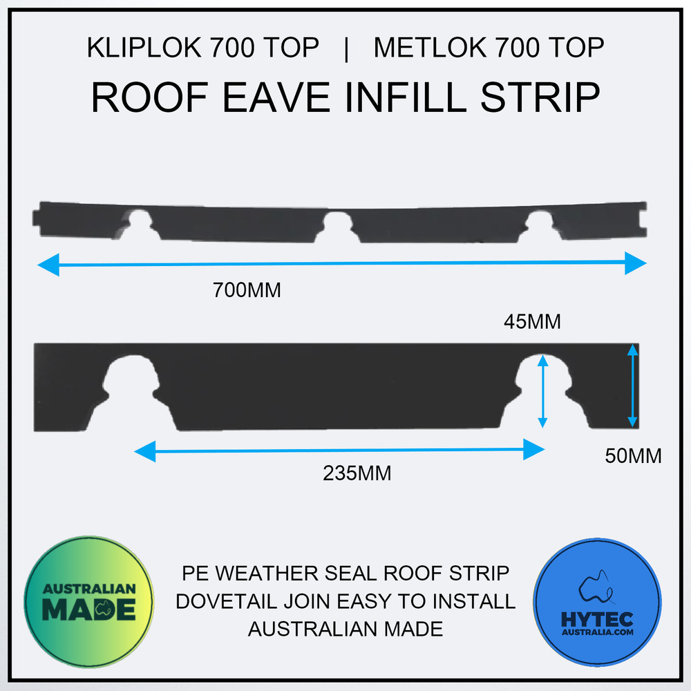 KLIP LOCK ROOF EAVE INFILL STRIP TOP KLIP LOCK STYLE QTY 12 (8.34M)