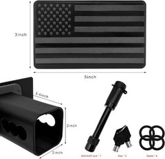 Trailer Hitch Cover, Tow Hitch Protector with 5/8″ Pin Diameter L Color: Black