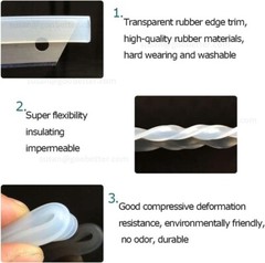 Car Door Boot Edge Protector Strip Trim U Shape Guard Seal Silicone Rubber Clear