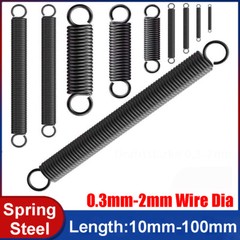 Extension Spring 0.3mm-2mm Wire Dia Spring Steel Small Dual Hook Tension Spring