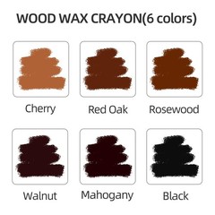 Boncart Wood Filler Sticks,6 Colors Wood Wax Crayons for Repairing Scratches,…