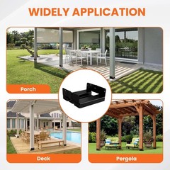 1 PCS 8×8 Post Base for Concrete Heavy Duty Black E-Coated 8×8 Post Bracket A…