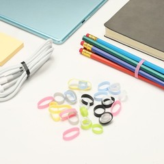 200Pcs Silicone Cable Ties, 30mm Silicone Rubber Bands, Transparent(47x5x1mm)