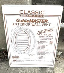 Mid-America GableMaster 21×27 Oval Exterior Wall Vent White Brick Mold