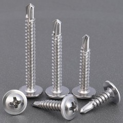 VGBUY 180Pcs #8 Self Tapping Screws Assortment Kit, 410 Stainless #8, Silver