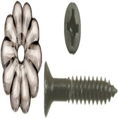 AP Products 012-RTWR100 White Rosettes with Screw, #6, White, Pack