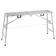 Work Platform, 4 Gear Adjustable Height, Folding Alloy Steel Step Ladder, Portab