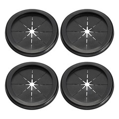 4 Pcs 2-1/16″ Rubber Grommet Round Rubber Hole Plugs Black