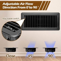 Floor Register 4×10,6 Pack Heavy Duty Steel Vent Covers for Home Floor,Walkab…