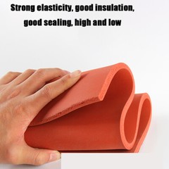 Red Silicone Rubber Super Soft Sponge Foam Board Seal Pad Size 500x500mm