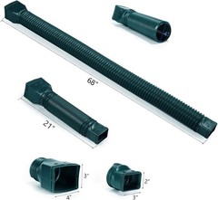 4 Pack Rain Gutter Downspout Extensions Flexible, Drain Downspout Extender