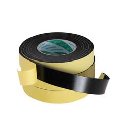 Black EVA Foam Tape Single Sided Self Adhesive Sponge Door Strip Seal 10-100mm