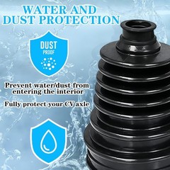 2PCS CV Boot Kit with 4 Stainless Steel Clamps Waterproof Dustproof