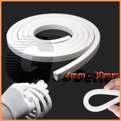 White Silicone Sponge Seal Strips Square Foamed Rubber Gasket 4 x 4mm ~30 x 30mm