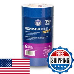 Ipg Promask Blue Bloc-It Premium 14-Day Masking Tape 1.41 X 60 Yd Blue 6-Pack