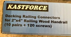2 x 4 Deck Railing Brackets 36 pcs With Fasteners Kastforce # KF4011 NEW