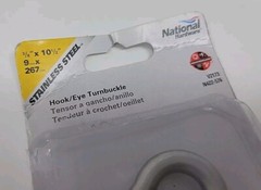 National Hardware 3/8″ x 10-1/2″ Aluminum/Steel Hook and Eye Turnbuckle N422-576
