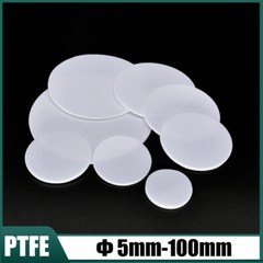 Φ 5mm-100mm PTFE Solid Round Seal Gaskets Disc Thick 0.5/1/1.5/2/3/4/5/6/8mm