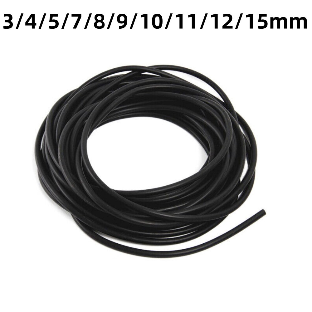 3/4/5/7/8/9/10/11/12/15mm Fluor Rubber Solid Cord Black Round Strip Sealing Bar