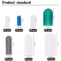 Taukealugs 110 Piece High Temp Silicone Rubber Blue, Gray, Green, White