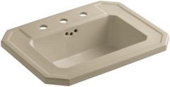 KOHLER K-2325-8-33 Kathryn Self-Rimming Bathroom Sink with 8″ Centers, Mexican