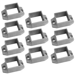 10 Pack Aluminum Square Post Flange Anchor Base, 2″ x 2″ Actual Size Square T…