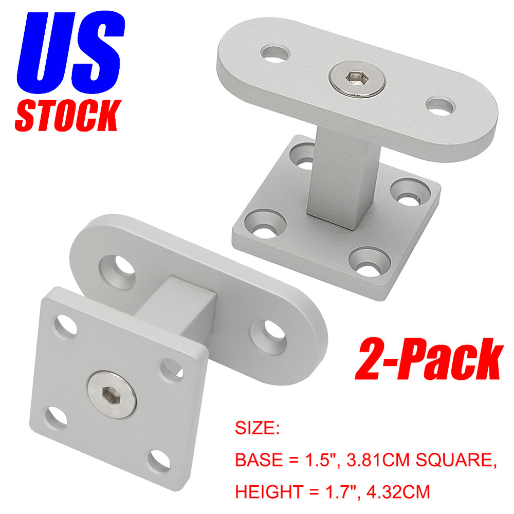 2PCS Modern Straight Handrail Support Bracket Armrest For Top of Wood Newel Post