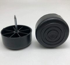 Black Plastic Furniture Parts Legs Leveling Screw-in Couch Legs Sofa Leg Round
