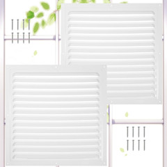 2 Pcs 12″ X 12″ White Aluminum Gable Vents with Screen Mesh – Durable Attic & Wa