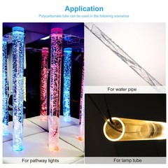 Clear Rigid Tubing 6mm(1/4”)ID x 8mm(5/16”)OD x 14inch Length