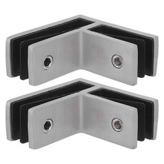 2 Pcs Glass Shelf Clamps Holder Hardware for Railings