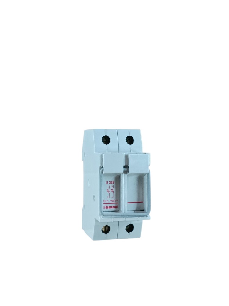 Bticino e322 disconnectable fuse holder 2p 32a fus 10x38mm