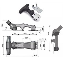 Long Lasting Elastic Draw Latches with T Handle for Various Locking Needs