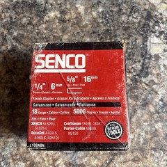 [2 Boxes Of 5,000]SENCO 18 Gage 1/4″ Crown 5/8″ Leg Galvanized Staples #L10BABN