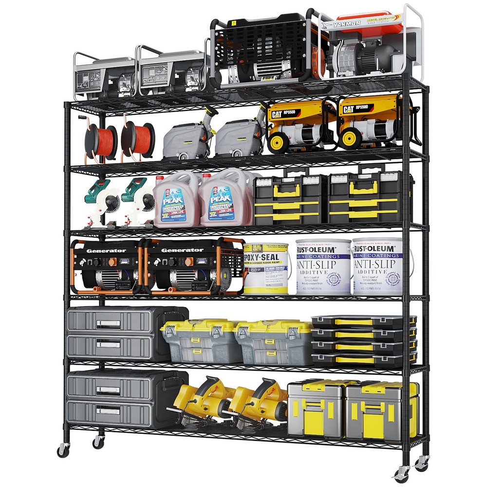 ❄️FREE SHIPPING!❄️ 6 Shelf Heavy Duty Metal Industrial Rack 4 Garages Basements!