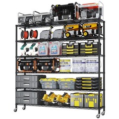 ❄️FREE SHIPPING!❄️ 6 Shelf Heavy Duty Metal Industrial Rack 4 Garages Basements!