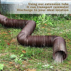 Flexible Downspout Extension Rain Gutter Drain Pipe Extendable Splash Guard
