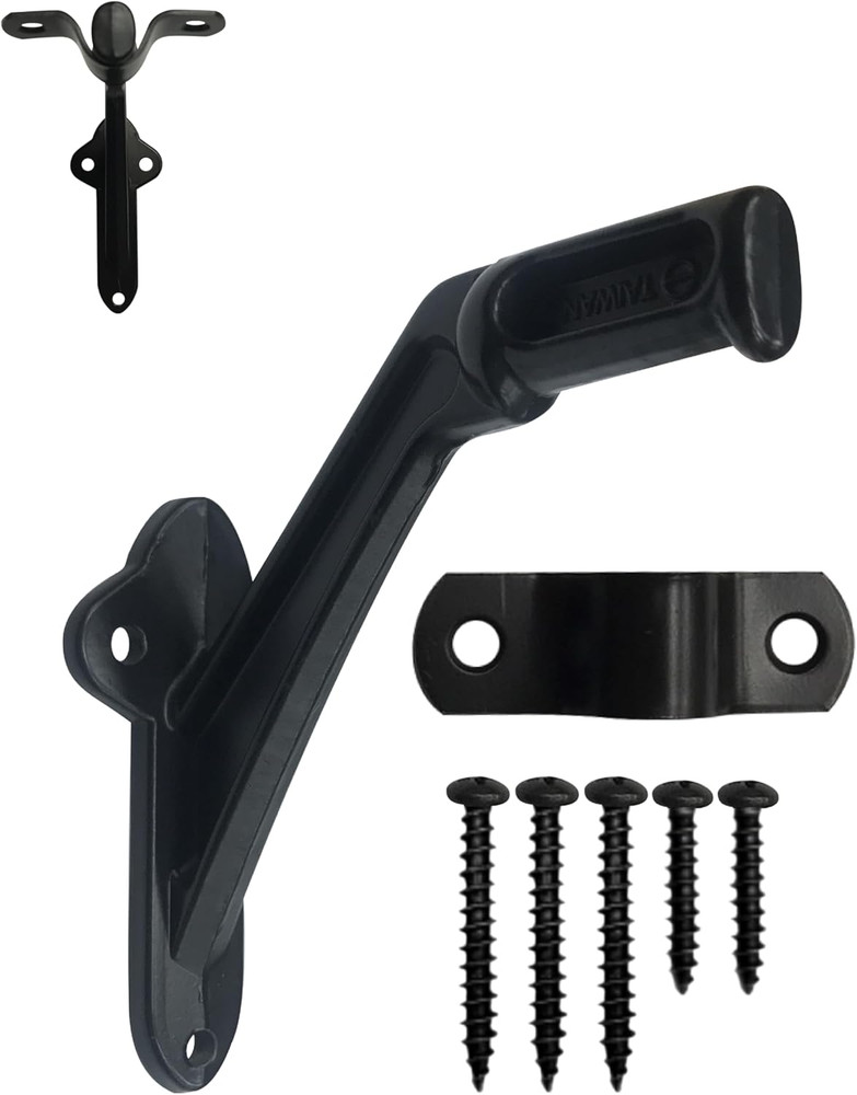 Commercial Handrail Bracket Wall Mounted Oil Rubbed Bronze Black, 3 Pack |