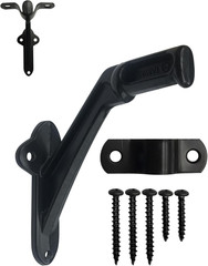 Commercial Handrail Bracket Wall Mounted Oil Rubbed Bronze Black, 3 Pack |