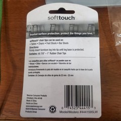 SoftTouch 7/8″-1″ White Rubber Chair Tips Furniture Leg Floor Protectors 4-Pack