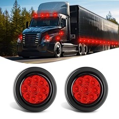 Nilight 3/4″ Dual Color Marker Light 10PCS Red to White Brake Auxiliary Side Mar