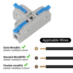 10Pcs T-Shape Lever Nut Connector, Compact Wire Conductor Connector,Quick Spl…