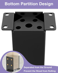 Kit reparación postes valla 4×4 6×6 con anclaje acero reforzado pack 2, Nuevo